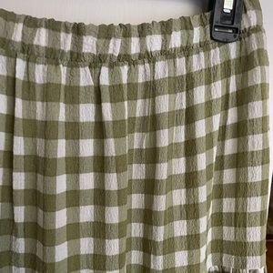 Green Checkered full length skirt